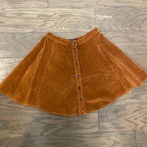 Short, flared corduroy-like Brandy Melville skirt
